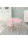 Столик хмарка 46х70х40 та стілець медведик 26.5х26х25, дитячий стіл та стільчик для малювання/занять, рожевий з білим