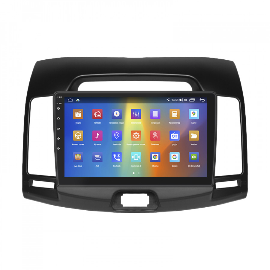 Штатная магнитола Lesko для Hyundai Avante IV 2006-2010 экран 9" 2/32Gb CarPlay 4G Wi-Fi GPS Prime