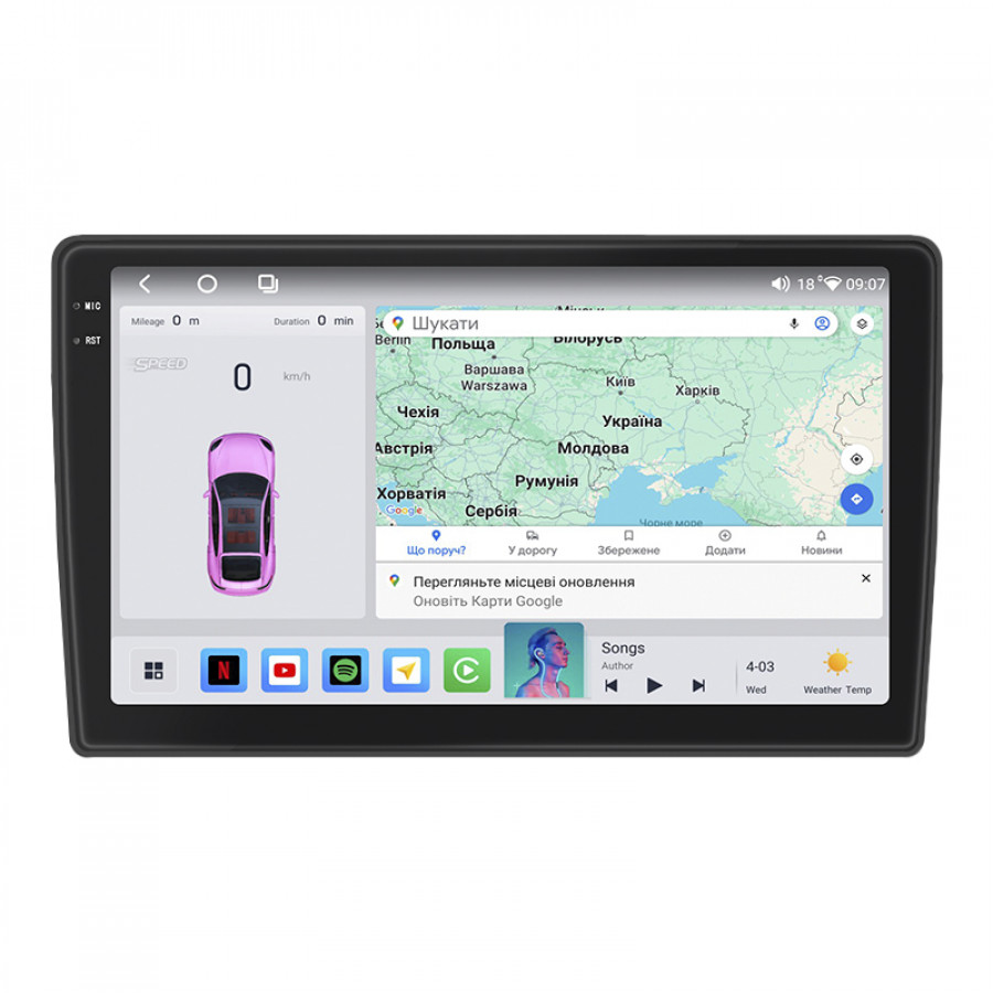 Штатная магнитола Lesko для Hyundai Elantra III (XD) 2000-2003 экран 9" 4/64 QLED CarPlay 4G Wi-Fi GPS 360 Prime