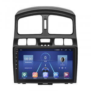 Штатная магнитола Lesko для Hyundai Santa Fe I 2000-2012 экран 9" 4/64Gb 4G Wi-Fi GPS Top