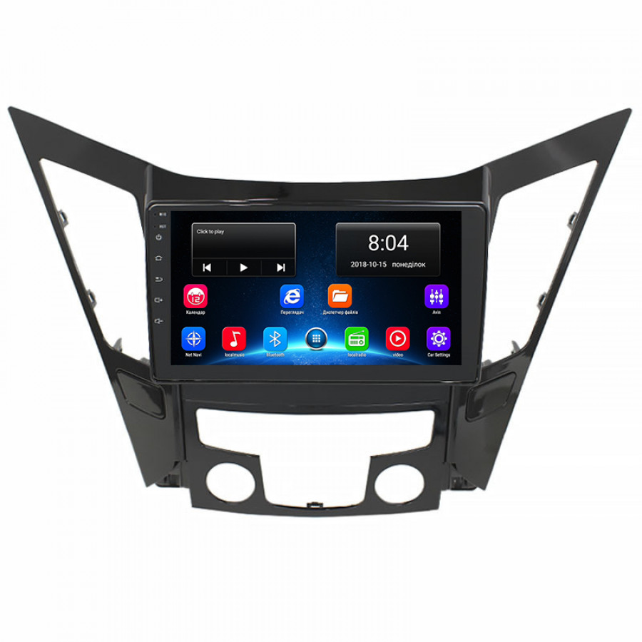 Штатная магнитола Lesko для Hyundai Sonata VI (YF) 2009-2014 экран 9" 2/32Gb Wi-Fi GPS Base