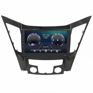 Штатная магнитола Lesko для Hyundai Sonata VI (YF) 2009-2014 экран 9" 4/64Gb 4G Wi-Fi GPS Top