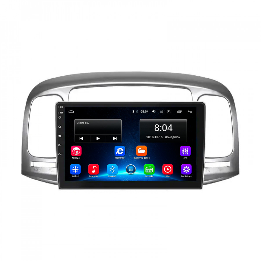 Штатная магнитола Lesko для Hyundai Verna II 2005-2010 экран 9" 2/32Gb Wi-Fi GPS Base