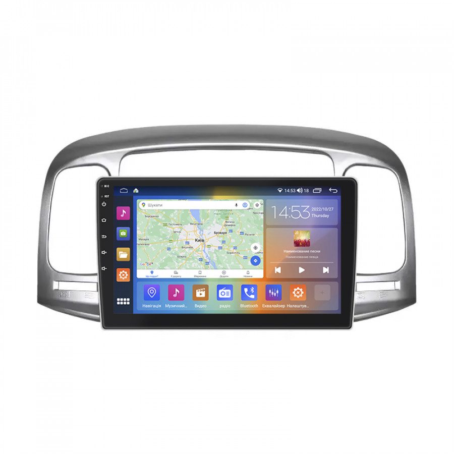 Штатная магнитола Lesko для Hyundai Verna II 2005-2010 экран 9" 2/32Gb CarPlay 4G Wi-Fi GPS Prime