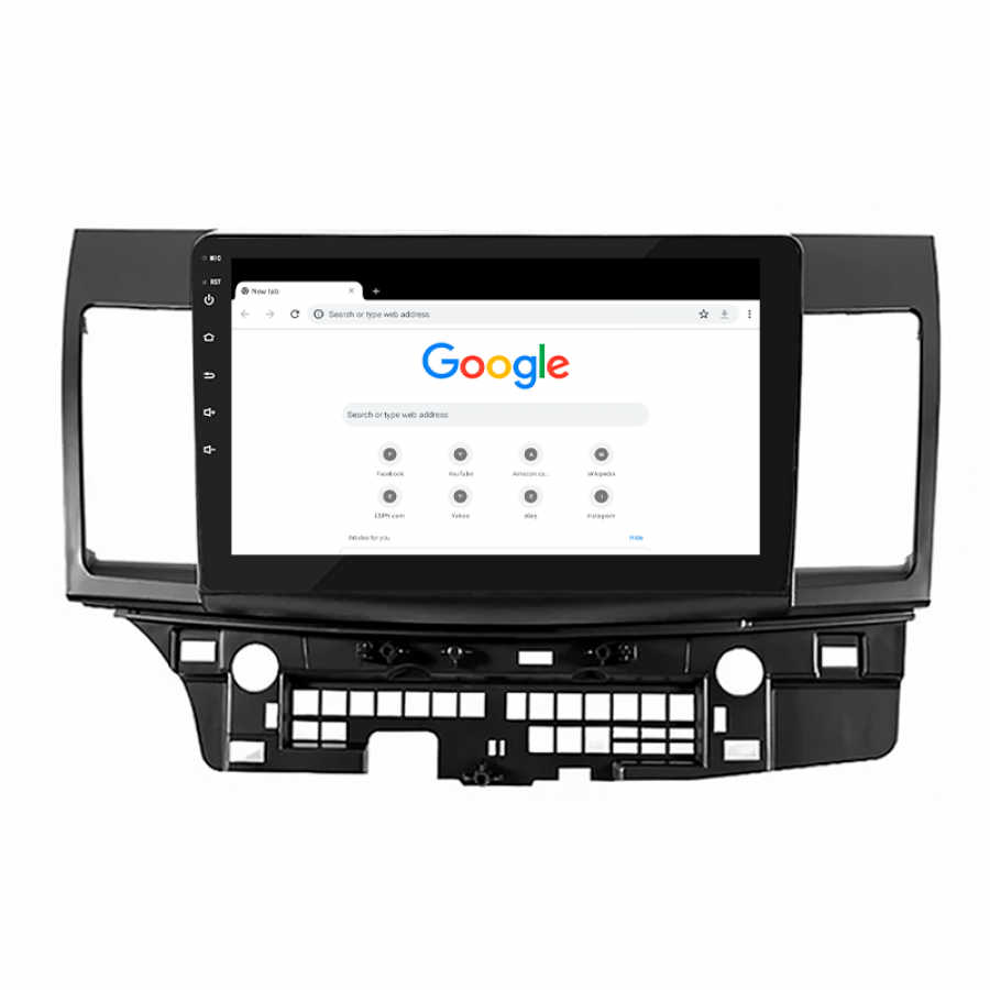 Штатная магнитола Lesko для Mitsubishi Lancer Evolution X 2007-2016 экран 10" 4/32Gb 4G Wi-Fi GPS Top