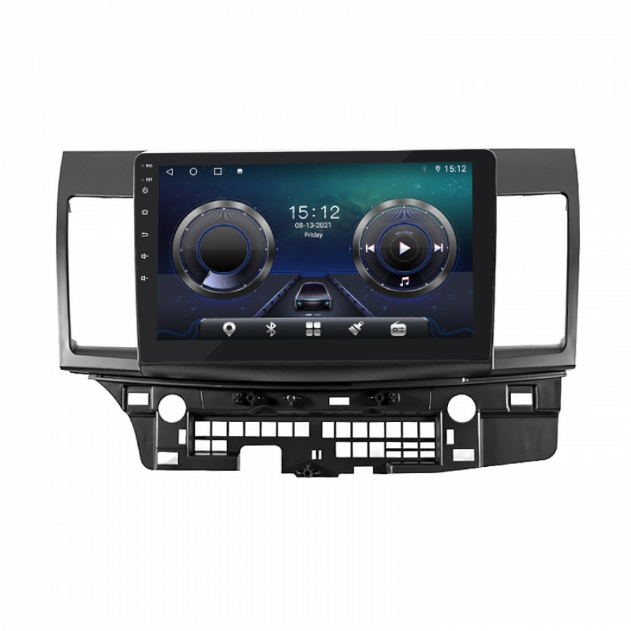 Штатная магнитола Lesko для Mitsubishi Lancer X Рестайлинг 2 2015-2017 экран 10" 4/32Gb 4G Wi-Fi GPS Top