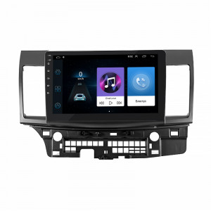 Штатная магнитола Lesko для Mitsubishi Lancer X Рестайлинг 2011-2015 экран 10" 1/16Gb Wi-Fi GPS Base