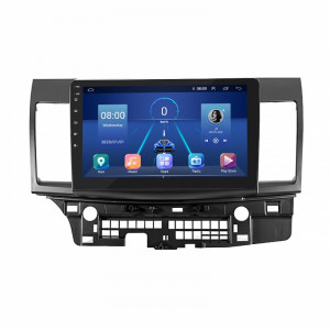Штатная магнитола Lesko для Mitsubishi Lancer X Рестайлинг 2011-2015 экран 10" 6/128Gb 4G Wi-Fi GPS Top