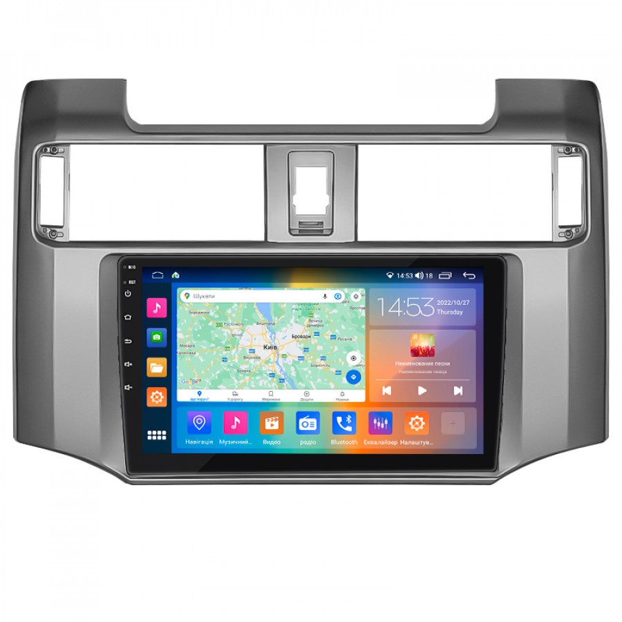 Штатная магнитола Lesko для Toyota 4Runner V 2009-2013 экран 9" 4/64Gb CarPlay 4G Wi-Fi GPS Prime