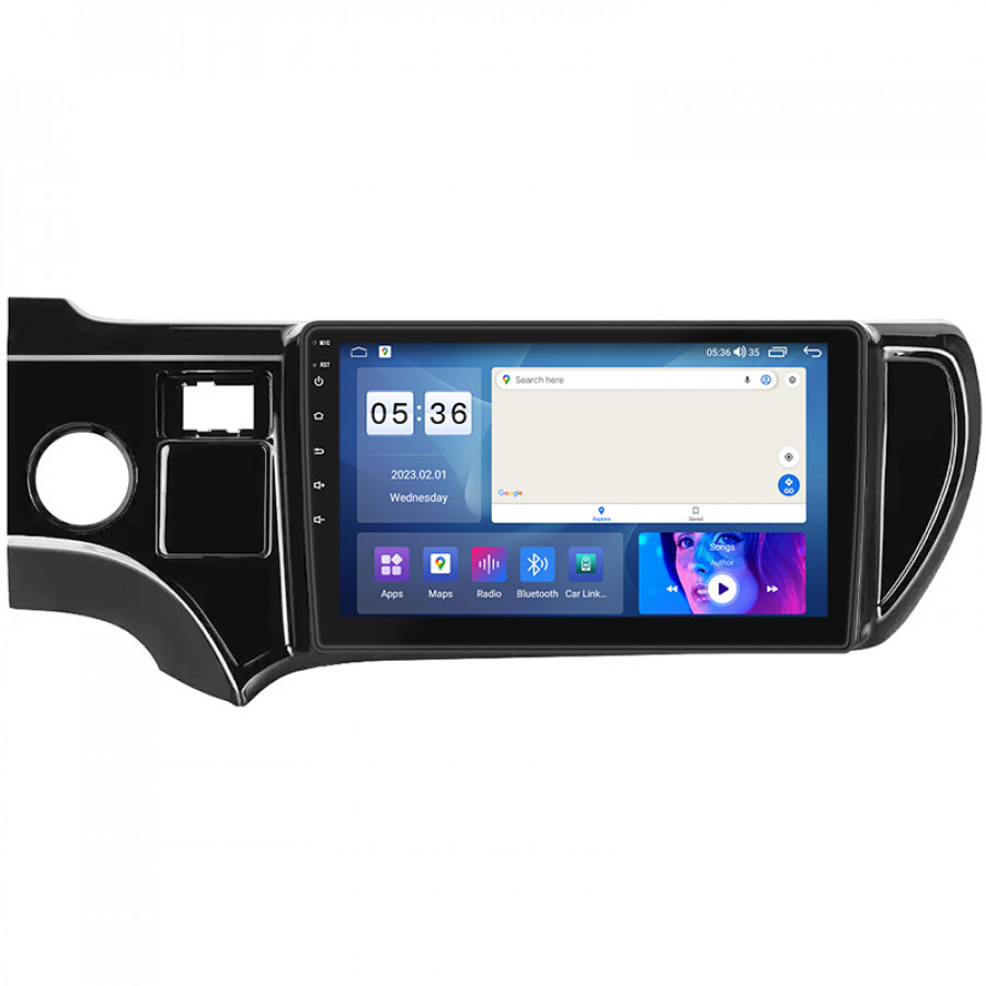 Штатная магнитола Lesko для Toyota Aqua I 2011-2014 экран 9" 4/64Gb CarPlay 4G Wi-Fi GPS Prime