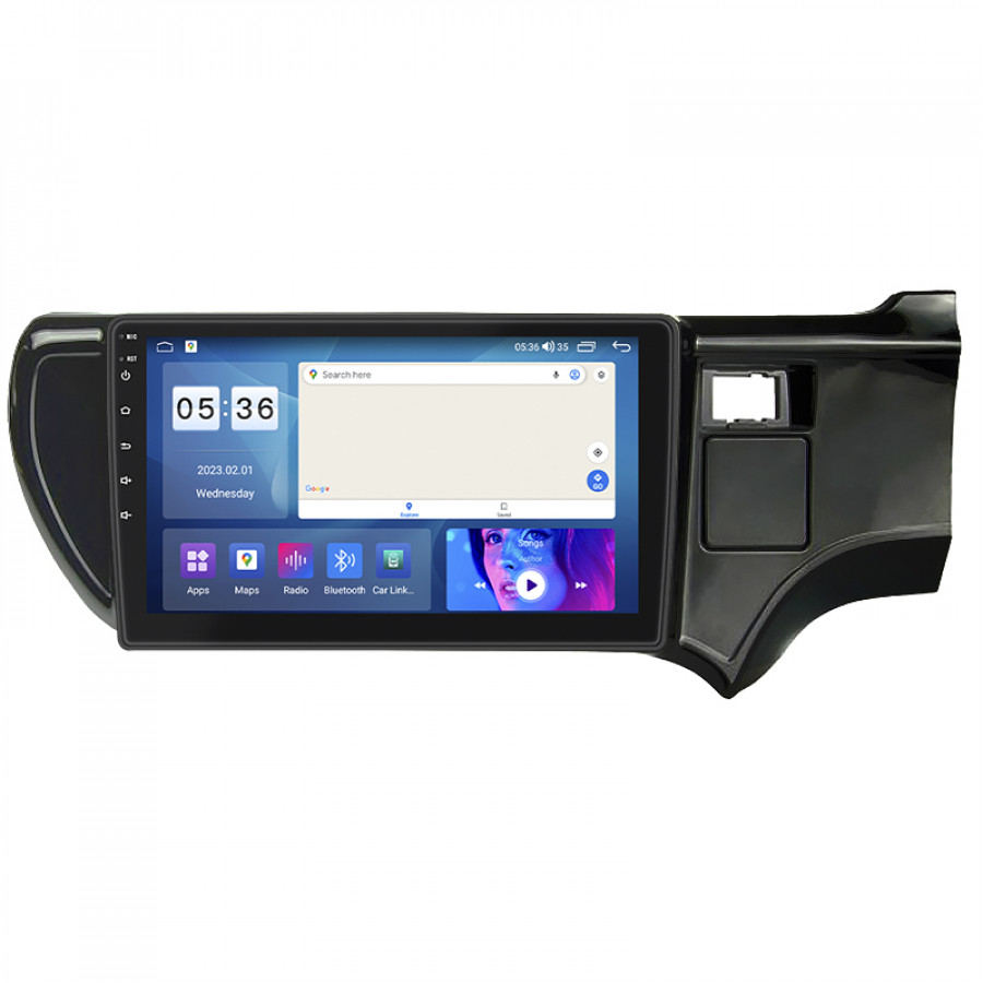 Штатная магнитола Lesko для Toyota Aqua I right wheel 2011-2021 экран 9" 4/64Gb CarPlay 4G Wi-Fi GPS Prime