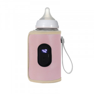 Портативный подогреватель N-022 для детской бутылочки USB цифровой дисплей Pink