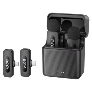 Мікрофон петличний бездротовий BOYA BY-V3 Combo (Lightning, Type-C) black