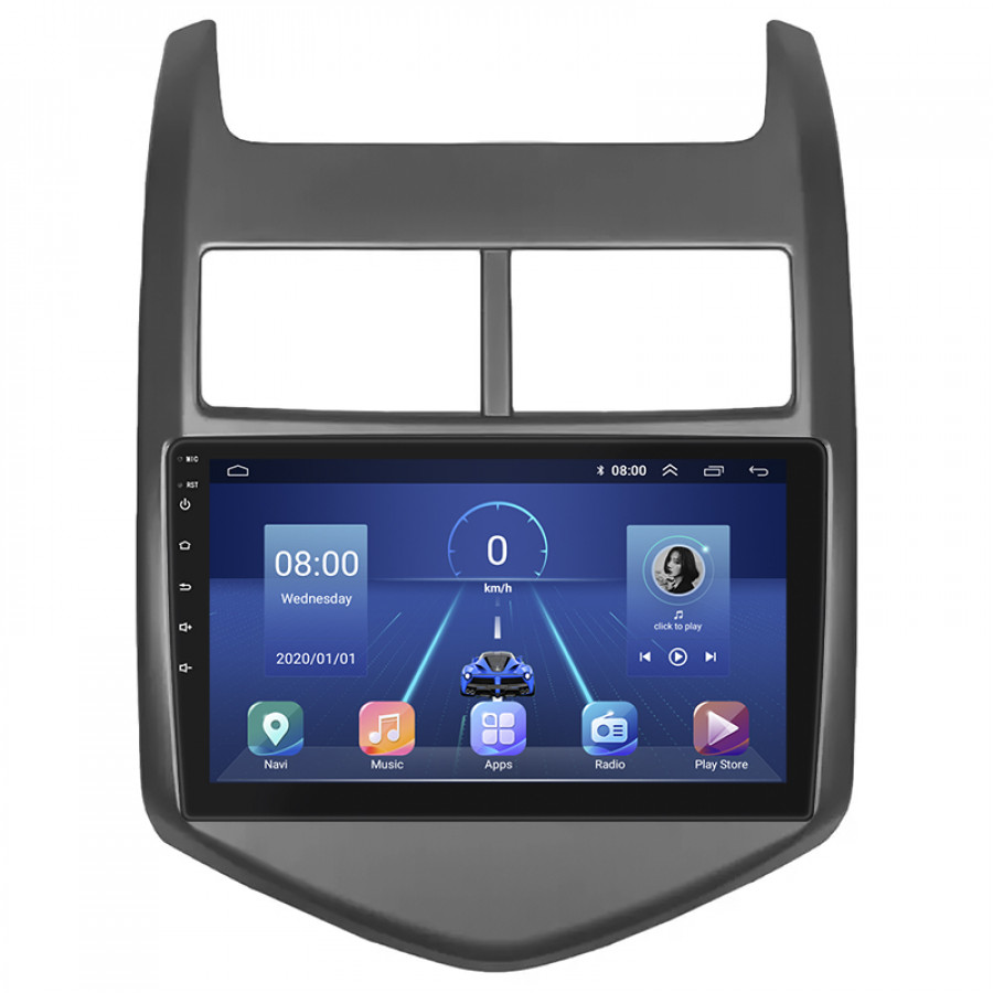 Штатная магнитола Lesko для Chevrolet Aveo II 2011-2020 экран 9" 4/32Gb 4G Wi-Fi GPS Top