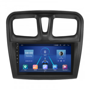 Штатная магнитола Lesko для Dacia Logan II Рестайлинг 2016-2020 экран 9" 4/32Gb 4G Wi-Fi GPS Top