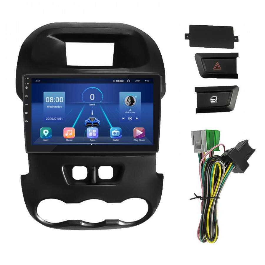 Штатная магнитола Lesko для Ford Ranger III 2011-2015 экран 9" 4/32Gb 4G Wi-Fi GPS Top
