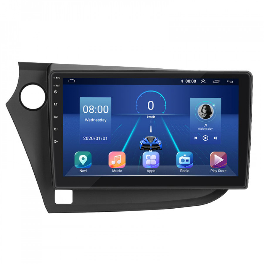 Штатная магнитола Lesko для Honda Insight II 2009-2011 экран 9" 4/32Gb 4G Wi-Fi GPS Top