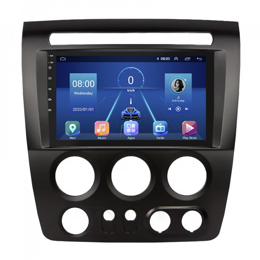 Штатная магнитола Lesko для Hummer H3  2005-2010 экран 9" 4/32Gb 4G Wi-Fi GPS Top