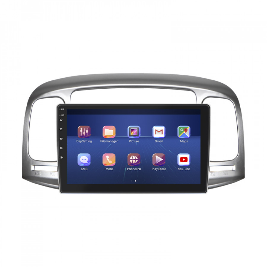 Штатная магнитола Lesko для Hyundai Accent III 2006-2011 экран 9" 4/32Gb 4G Wi-Fi GPS Top