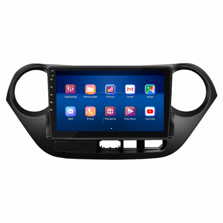 Штатная магнитола Lesko для Hyundai i10 II 2013-2016 экран 9" 4/32Gb 4G Wi-Fi GPS Top