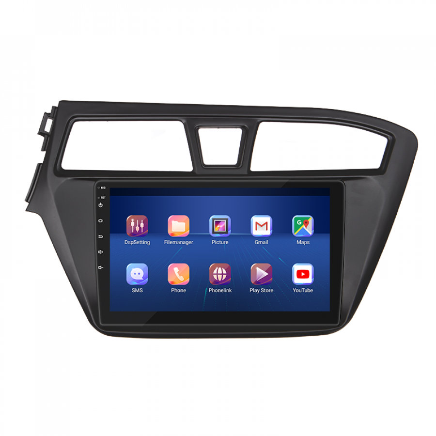 Штатная магнитола Lesko для Hyundai i20 II 2014-2018 экран 9" 4/32Gb 4G Wi-Fi GPS Top