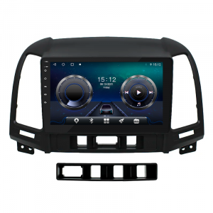 Штатная магнитола Lesko для Hyundai Santa Fe II Рестайлинг 2009-2012 экран 9" 4/32Gb 4G Wi-Fi GPS Top