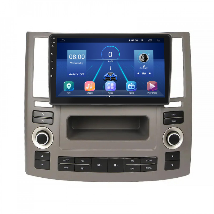 Штатная магнитола Lesko для Infiniti FX I (S50) Рестайлинг 2006-2009 экран 9" 4/32Gb 4G Wi-Fi GPS Top