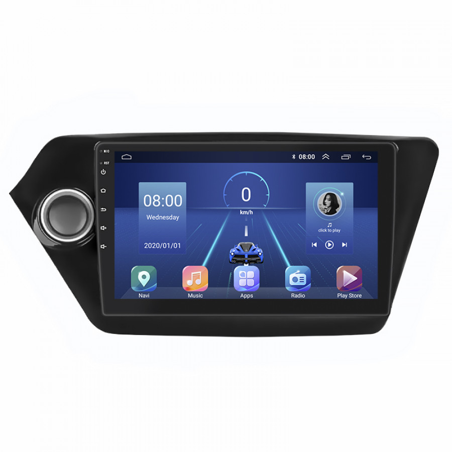 Штатная магнитола Lesko для Kia K2 III (QB) 2011-2017 экран 9" 4/32Gb 4G Wi-Fi GPS Top