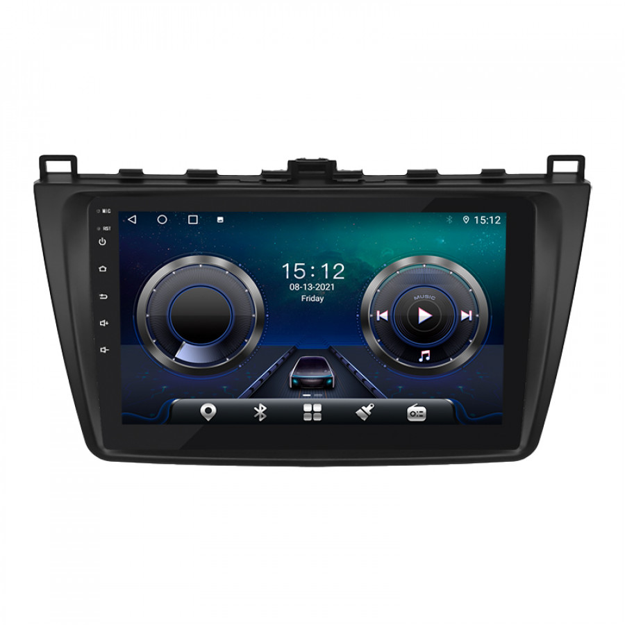 Штатная магнитола Lesko для Mazda 6 II (GH) Рестайлинг 2009-2013 экран 9" 4/32Gb 4G Wi-Fi GPS Top