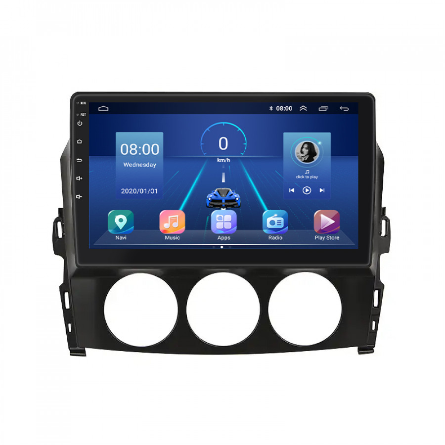Штатная магнитола Lesko для Mazda MX-5 III (NC) Рестайлинг 2008-2015 экран 9" 4/32Gb 4G Wi-Fi GPS Top