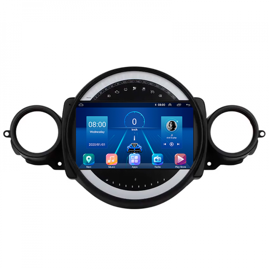Штатная магнитола Lesko для MINI Cabrio II Рестайлинг 2010-2015 экран 9" 4/32Gb 4G Wi-Fi GPS Top