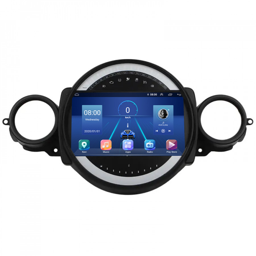 Штатная магнитола Lesko для MINI Hatch II (R56) Рестайлинг 2010-2013 экран 9" 4/32Gb 4G Wi-Fi GPS Top