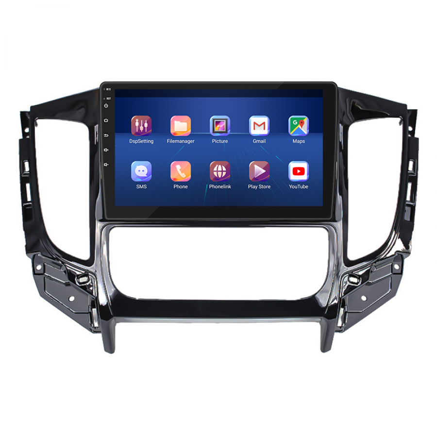 Штатная магнитола Lesko для Mitsubishi L200 V 2015-2019 экран 9" 4/32Gb 4G Wi-Fi GPS Top