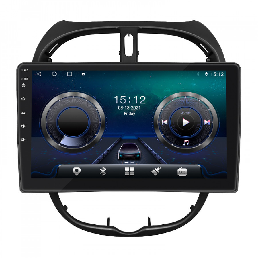 Штатная магнитола Lesko для Peugeot 206  1998-2012 экран 9" 4/32Gb 4G Wi-Fi GPS Top