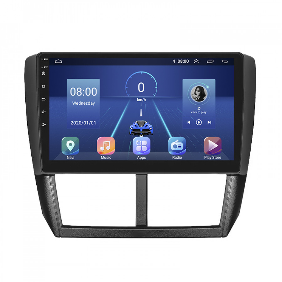 Штатная магнитола Lesko для Subaru Impreza III 2007-2011 экран 9" 4/32Gb 4G Wi-Fi GPS Top