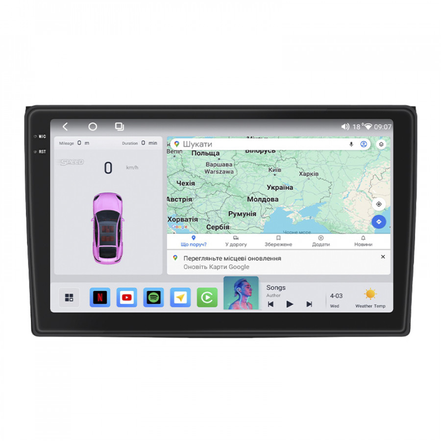 Штатная магнитола Lesko для Audi S4 II (B6) 2002-2004 экран 9" 4/64 QLED CarPlay 4G Wi-Fi GPS 360 Prime