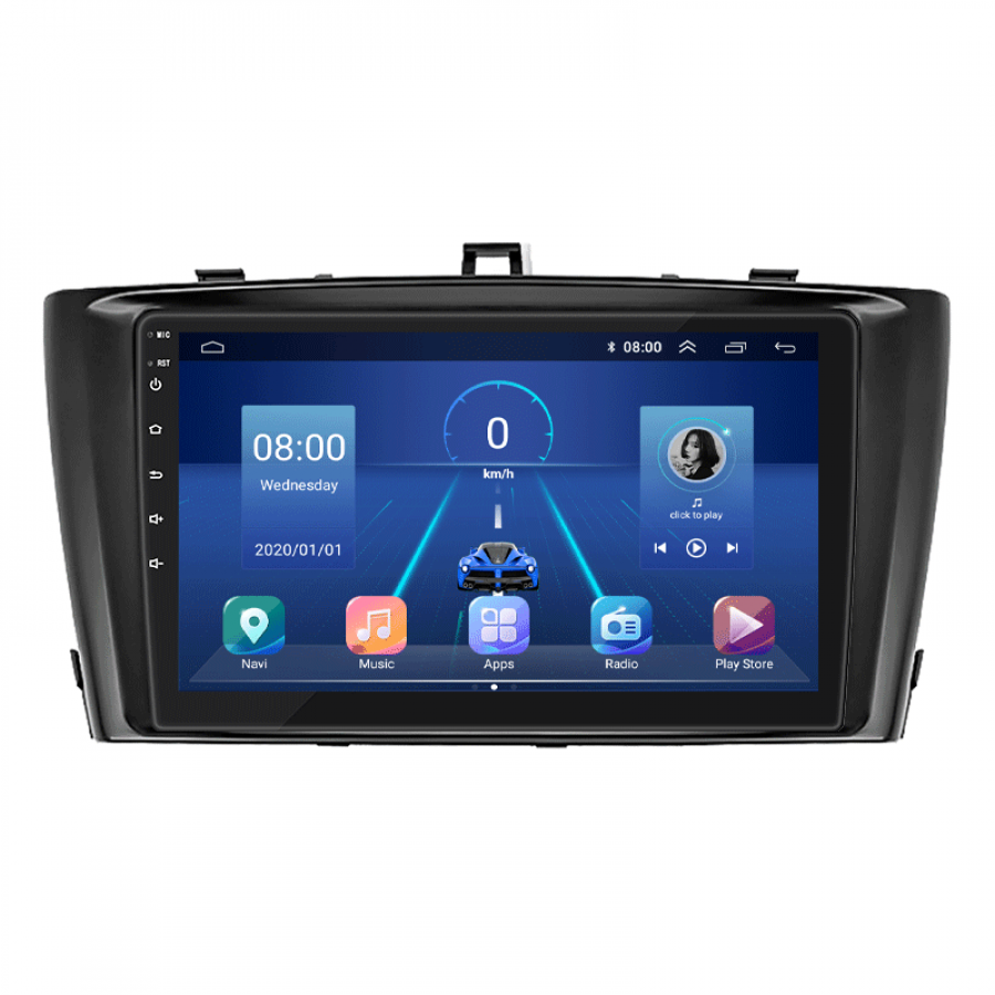 Штатная магнитола Lesko для Toyota Avensis III Рестайлинг 2011-2015 экран 9" 4/32Gb 4G Wi-Fi GPS Top