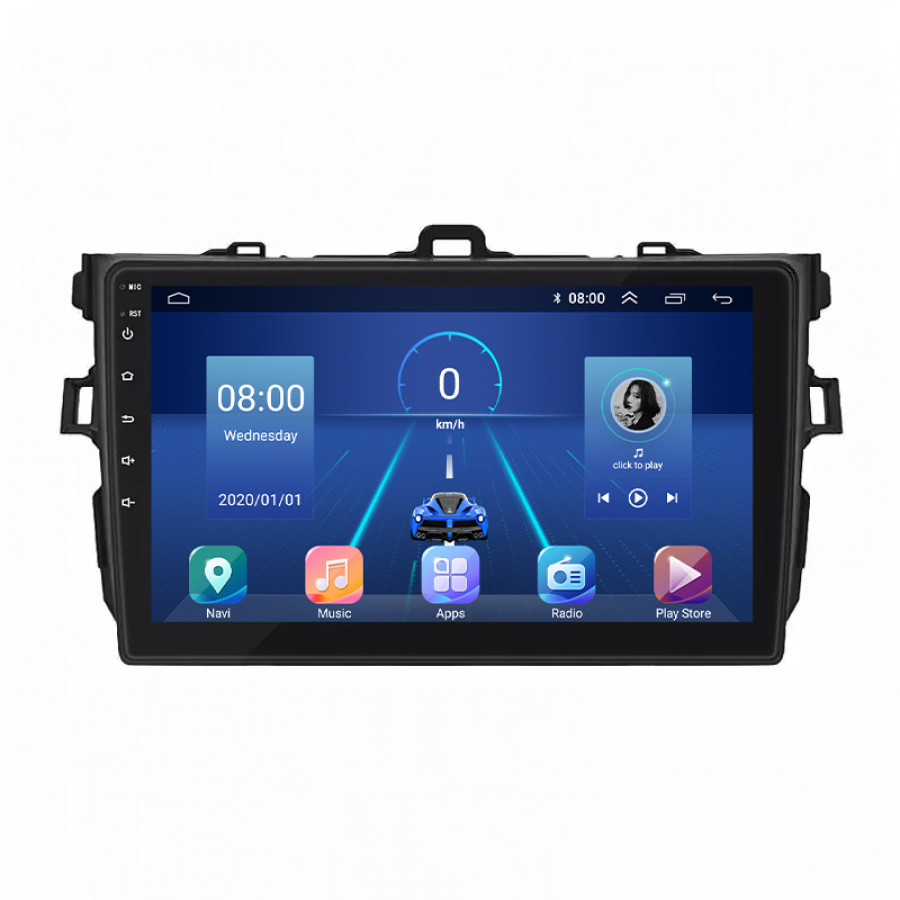 Штатная магнитола Lesko для Toyota Corolla X (E140, E150) 2006-2012 экран 9" 4/32Gb 4G Wi-Fi GPS Top
