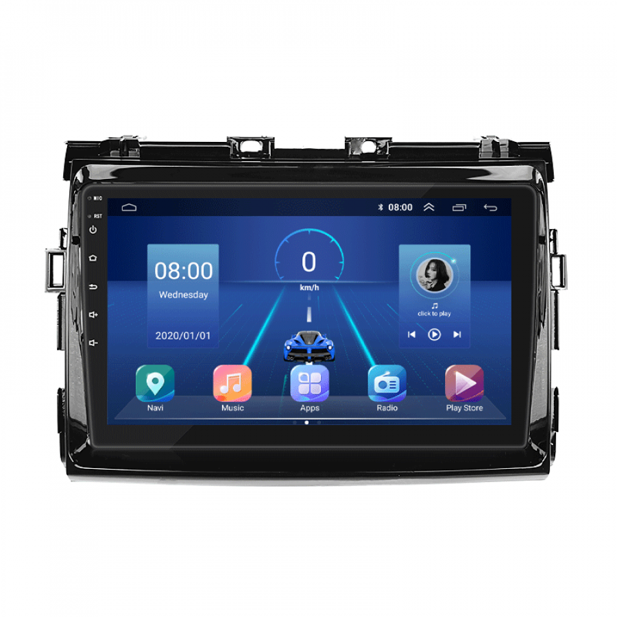 Штатная магнитола Lesko для Toyota Estima III 2006-2008 экран 9" 4/32Gb 4G Wi-Fi GPS Top