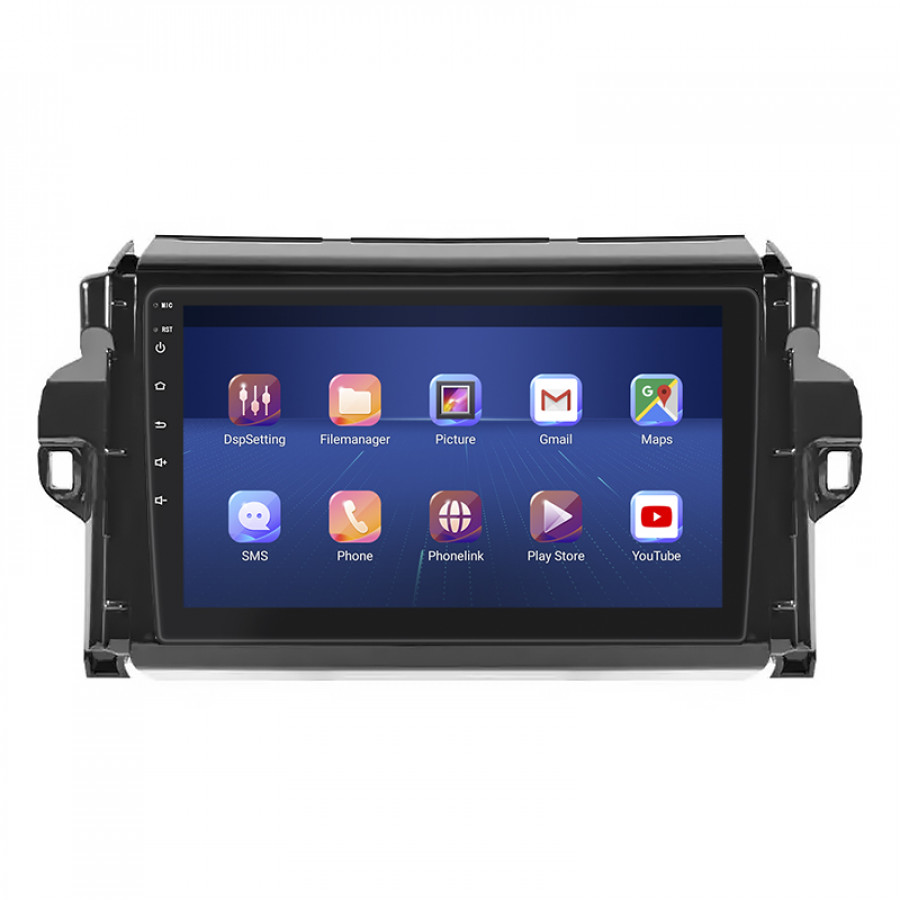 Штатная магнитола Lesko для Toyota Fortuner II Рестайлинг 2020-н.в. экран 9" 4/32Gb 4G Wi-Fi GPS Top