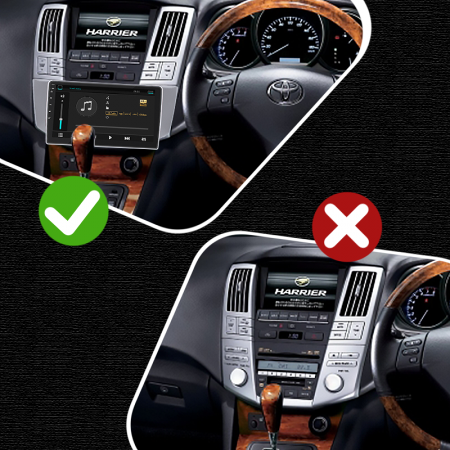 Штатная магнитола Lesko для Toyota Harrier II (XU30) 2003-2013 экран 9" 4/32Gb 4G Wi-Fi GPS Top