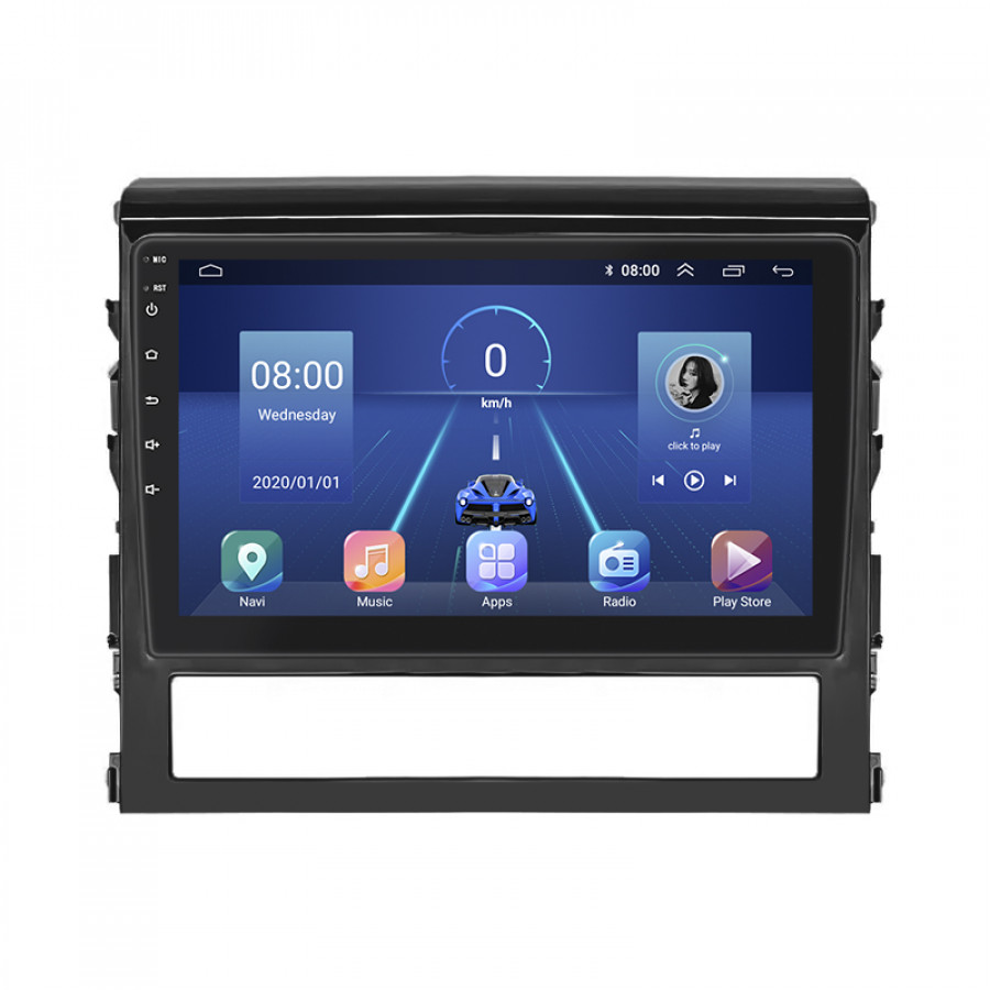 Штатная магнитола Lesko для Toyota Land Cruiser 200 Series Рестайлинг 2 2015-2021 экран 9" 4/32Gb 4G Wi-Fi GPS Top