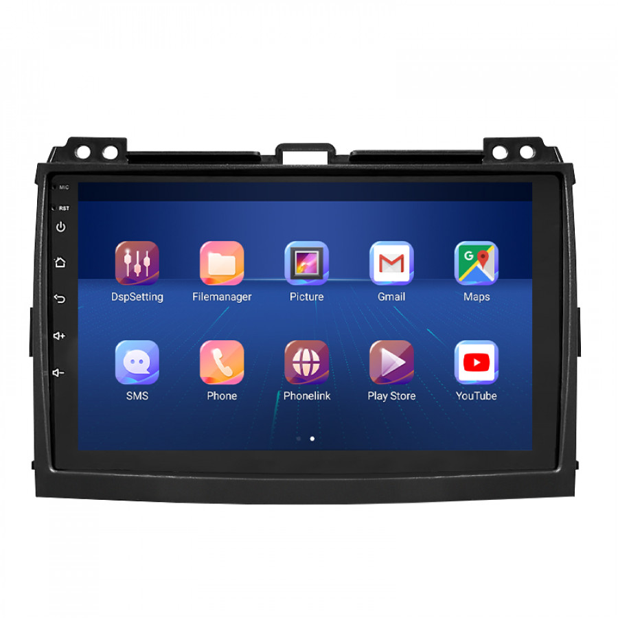 Штатная магнитола Lesko для Toyota Land Cruiser Prado 120 Series 2002-2007 экран 9" 4/32Gb 4G Wi-Fi GPS Top