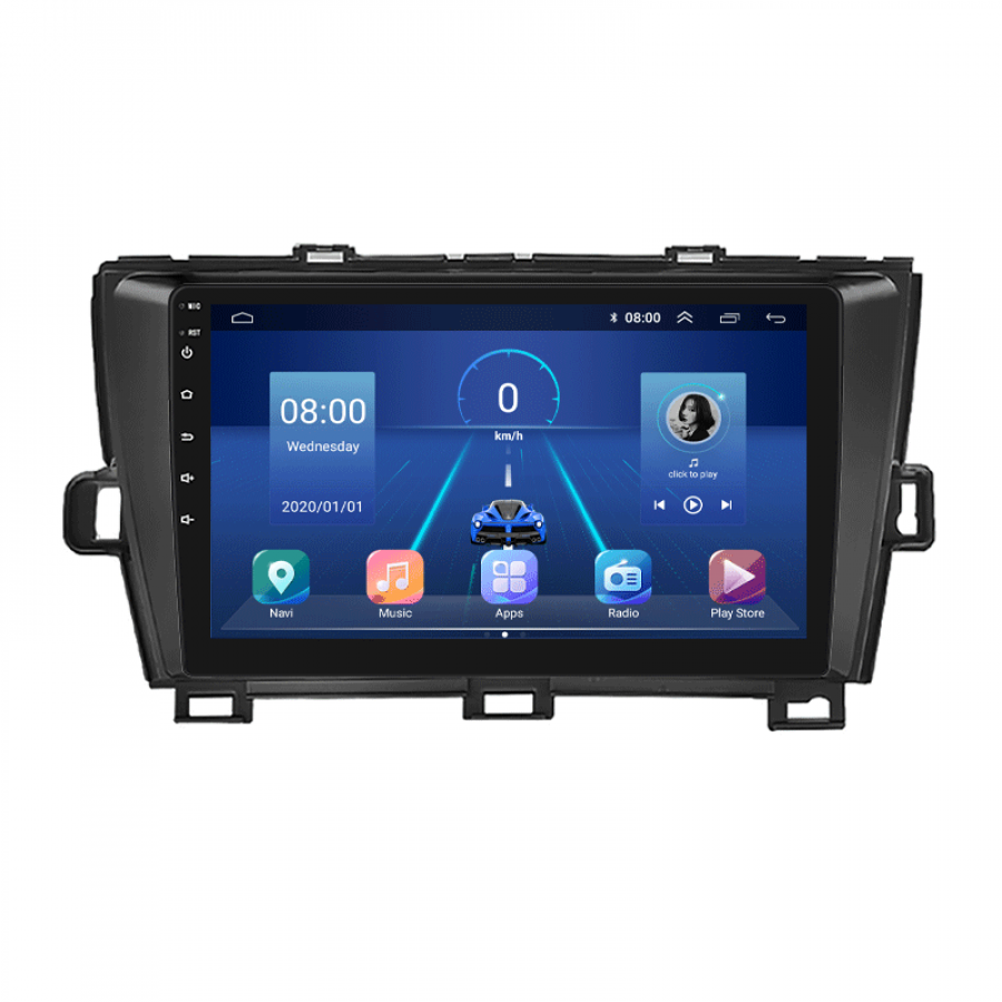 Штатная магнитола Lesko для Toyota Prius III Рестайлинг (XW30) 2011-2015 экран 9" 4/32Gb 4G Wi-Fi GPS Top