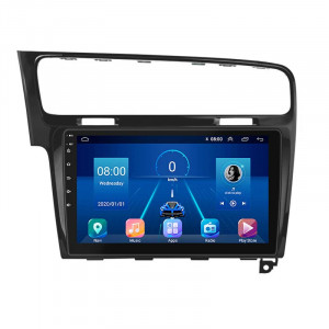 Штатная магнитола Lesko для Volkswagen Golf VII Рестайлинг 2017-н.в. экран 10" 4/32Gb 4G Wi-Fi GPS Top