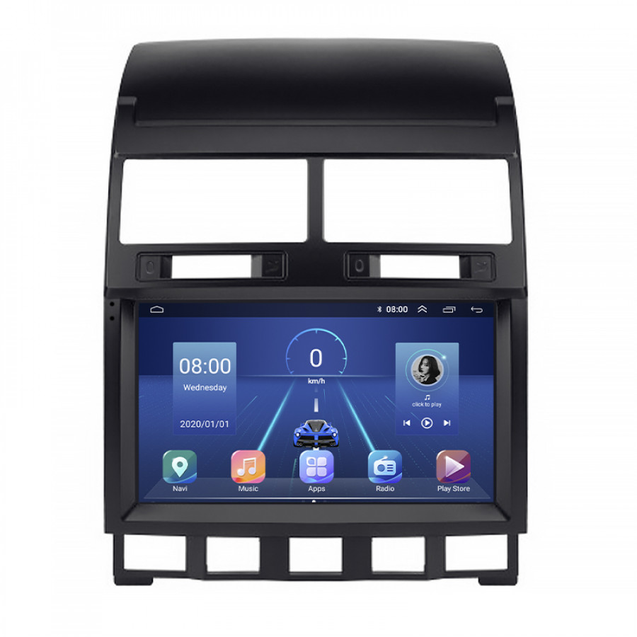 Штатная магнитола Lesko для Volkswagen Touareg I 2002-2007 экран 9" 4/32Gb 4G Wi-Fi GPS Top