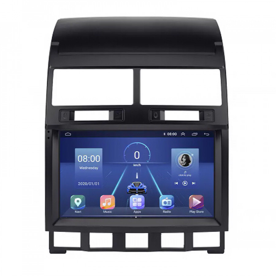Штатная магнитола Lesko для Volkswagen Touareg I Рестайлинг 2006-2010 экран 9" 4/32Gb 4G Wi-Fi GPS Top