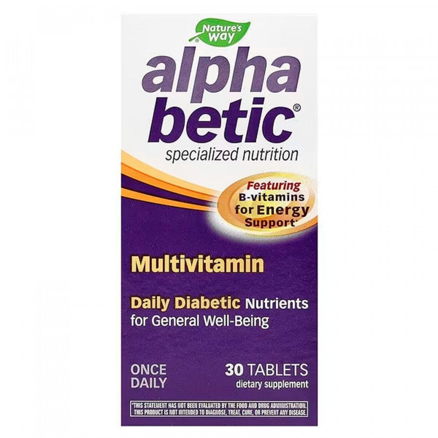 Мультивітаміни для діабетиків, Alpha Betic® Multivitamin, Nature's Way, один раз на день, 30 таблеток