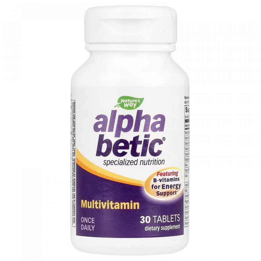 Мультивітаміни для діабетиків, Alpha Betic® Multivitamin, Nature's Way, один раз на день, 30 таблеток