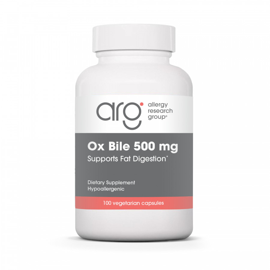 Екстракт бичачої жовчі (Ox Bile), Allergy Research, 500 мг, 100 капсул
